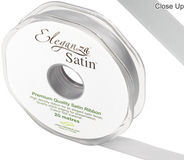 Eleganza Double Faced Satin 15mm x 20m Silver No.24 - Ribbons