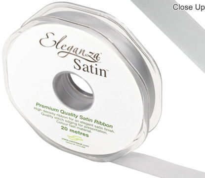 Eleganza Double Faced Satin 15mm x 20m Silver No.24 - Ribbons