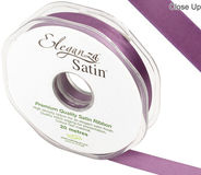 Eleganza Double Faced Satin 15mm x 20m Damson No.48 - Ribbons