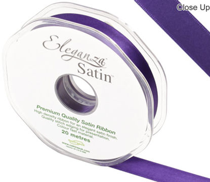 Eleganza Double Faced Satin 15mm x 20m Plum No.49 - Ribbons