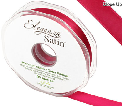 Eleganza Double Faced Satin 15mm x 20m Deep Cerise No.30 - Ribbons