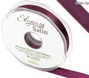 Eleganza Double Faced Satin 15mm x 20m Aubergine No.32 - Ribbons