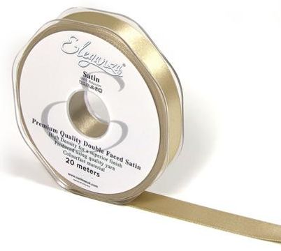 Eleganza Double Faced Satin 15mm x 20m Taupe No.03 - Ribbons