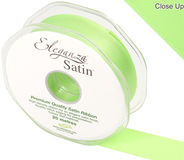 Eleganza Double Faced Satin 25mm x 20m Lime Green No.14 - Ribbons