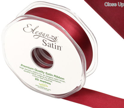 Eleganza Double Faced Satin 25mm x 20m Claret No.31 - Ribbons