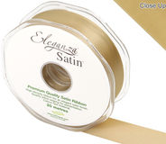 Eleganza Double Faced Satin 25mm x 20m Gold No.35 - Ribbons