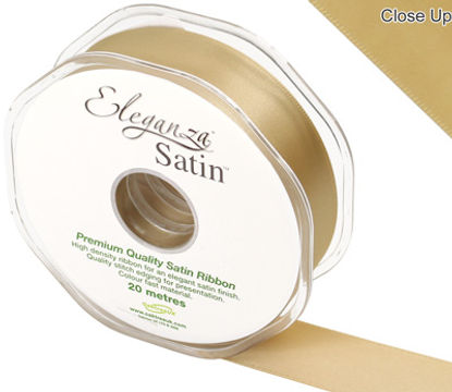 Eleganza Double Faced Satin 25mm x 20m Gold No.35 - Ribbons