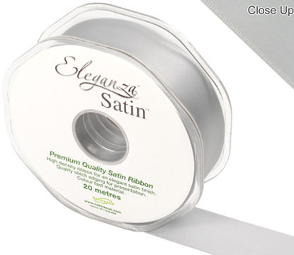 Eleganza Double Faced Satin 25mm x 20m Silver No.24 - Ribbons