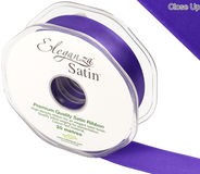 Eleganza Double Faced Satin 25mm x 20m Purple No.36 - Ribbons