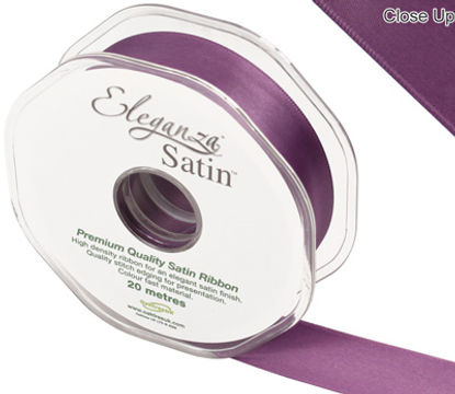 Eleganza Double Faced Satin 25mm x 20m Damson No.48 - Ribbons