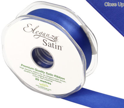 Eleganza Double Faced Satin 25mm x 20m Royal Blue No.18 - Ribbons