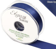 Eleganza Double Faced Satin 25mm x 20m Midnight Blue No.19 - Ribbons