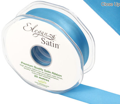 Eleganza Double Faced Satin 25mm x 20m Turquoise No.55 - Ribbons