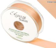 Eleganza Double Faced Satin 25mm x 20m Peach No.05 - Ribbons