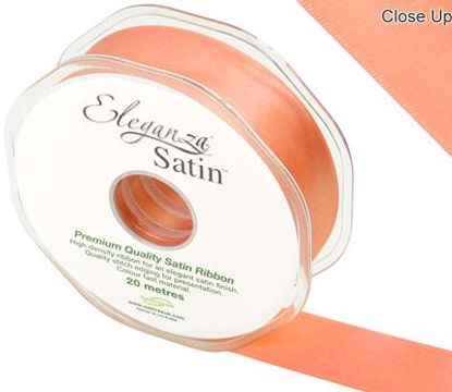 Eleganza Double Faced Satin 25mm x 20m Coral No.79 - Ribbons