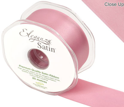 Eleganza Double Faced Satin 38mm x 20m  Classic Pink No.07 - Ribbons