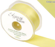 Eleganza Double Faced Satin 38mm x 20m  Pale Yellow No.10 - Ribbons