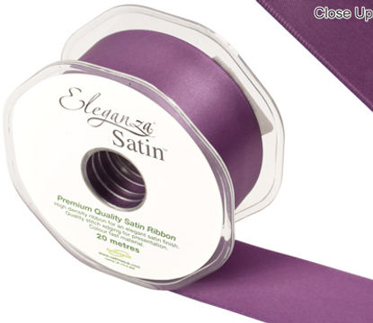 Eleganza Double Faced Satin 38mm x 20m Damson No.48 - Ribbons