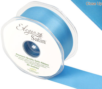 Eleganza Double Faced Satin 38mm x 20m Turquoise No.55 - Ribbons