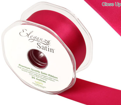 Eleganza Double Faced Satin 38mm x 20m Deep Cerise No.30 - Ribbons