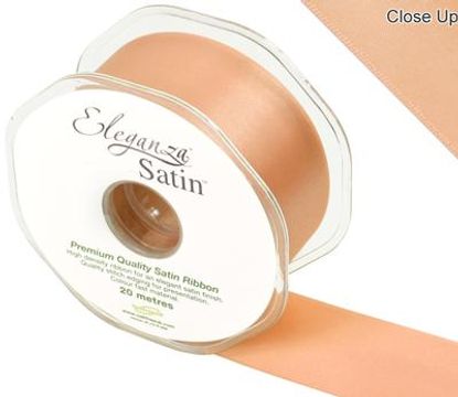 Eleganza Double Faced Satin 38mm x 20m Peach No.05 - Ribbons