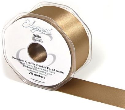 Eleganza Double Faced Satin 38mm x 20m Mocha No.09 - Ribbons