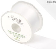 Eleganza Double Faced Satin 50mm x 20m White No.01 - Ribbons