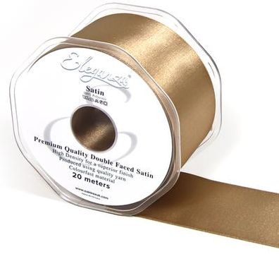 Eleganza Double Faced Satin 50mm x 20m Mocha No.09 - Ribbons