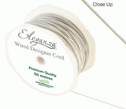 Eleganza Wired Designer Cord 1mm x 50m Ivory No.61 - Ribbons