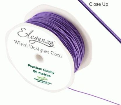 Eleganza Wired Designer Cord 1mm x 50m Lavender No.45 - Ribbons