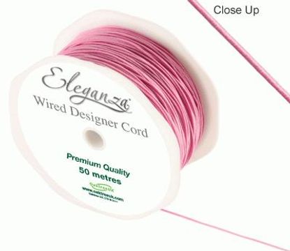 Eleganza Wired Designer Cord 1mm x 50m Lt Pink No.21 - Ribbons