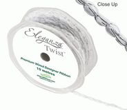 Eleganza Twist 9mm x 10m White No.01 - Ribbons