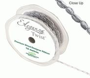 Eleganza Twist 9mm x 10m Silver No.24 - Ribbons