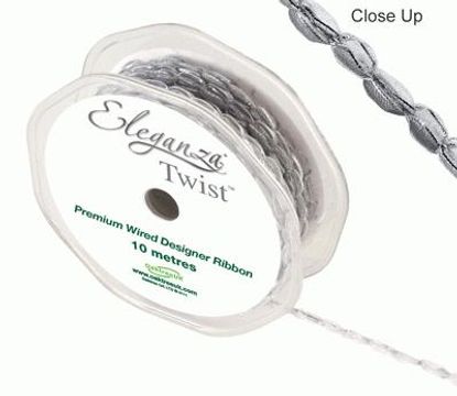 Eleganza Twist 9mm x 10m Silver No.24 - Ribbons