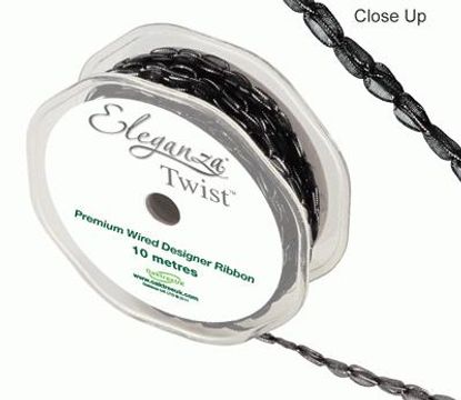 Eleganza Twist 9mm x 10m Black No.20 - Ribbons