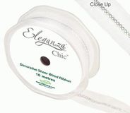 Eleganza Chic 25mm x 10m White No.01 - Ribbons