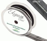 Eleganza Chic 25mm x 10m Black No.20 - Ribbons