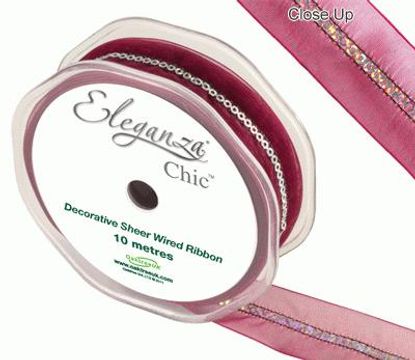 Eleganza Chic 25mm x 10m Burgundy No.17 - Ribbons