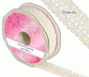 Eleganza Lace - Georgian 27mm x10m Ivory No.61 - Ribbons