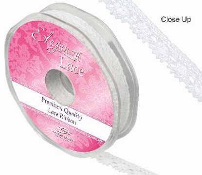 Eleganza Lace - 13mm x 10m Blenheim White - Ribbons