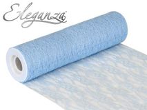 Eleganza Lace Netting 12inch x 10m No.25 Lt. Blue - Organza / Fabric
