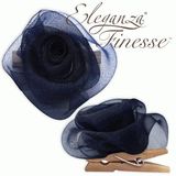 Eleganza Finesse Clip Roses Navy Blue - Clearance