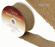 Eleganza Rustic Hessian Cut edge - Natural - 50mm x 9.1m - Ribbons