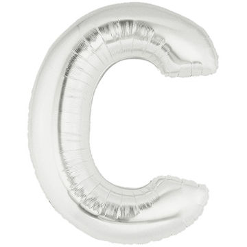Letter C Silver - Foil Balloons Letter C Silver - Foil Balloons