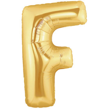 Letter F Gold - Foil Balloons