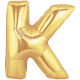 Letter K Gold - Foil Balloons