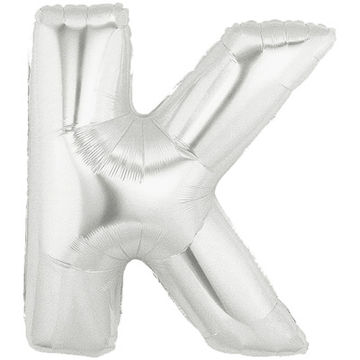 Letter K Silver - Foil Balloons Letter K Silver - Foil Balloons