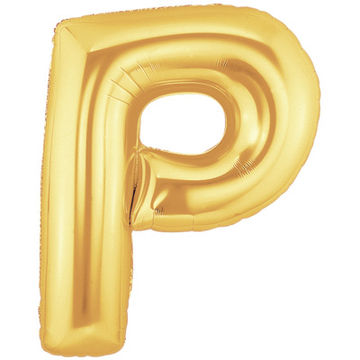 Letter P Gold - Foil Balloons Letter P Gold - Foil Balloons