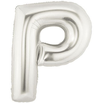 Letter P Silver - Foil Balloons Letter P Silver - Foil Balloons