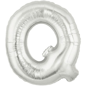 Letter Q Silver - Foil Balloons Letter Q Silver - Foil Balloons